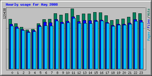 Hourly usage for May 2008