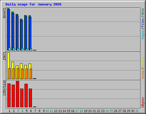 Daily usage for January 2026