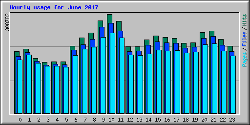 Hourly usage for June 2017