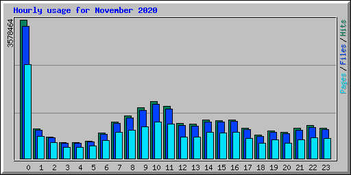 Hourly usage for November 2020