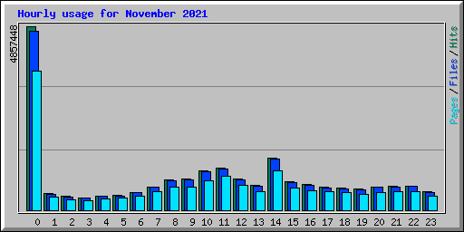 Hourly usage for November 2021