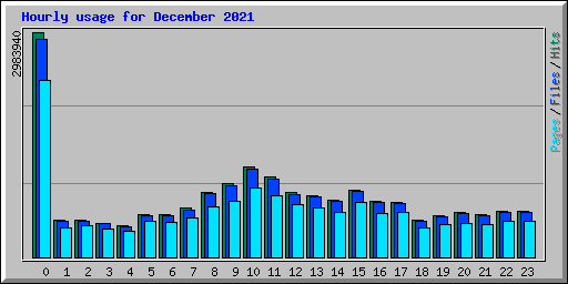 Hourly usage for December 2021