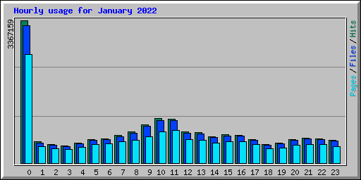 Hourly usage for January 2022