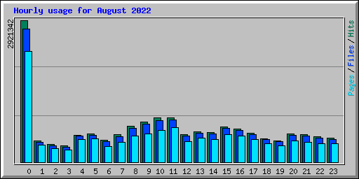 Hourly usage for August 2022