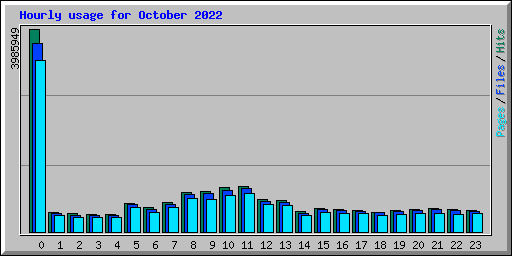 Hourly usage for October 2022