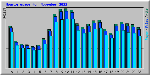 Hourly usage for November 2022