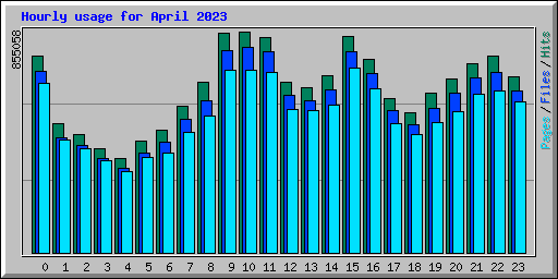 Hourly usage for April 2023