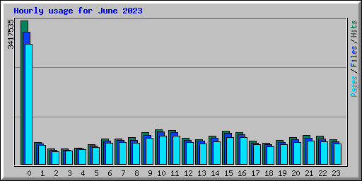 Hourly usage for June 2023