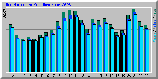 Hourly usage for November 2023