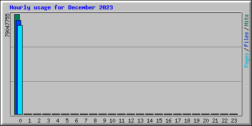 Hourly usage for December 2023