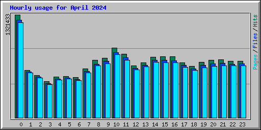 Hourly usage for April 2024