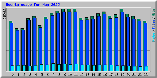 Hourly usage for May 2025