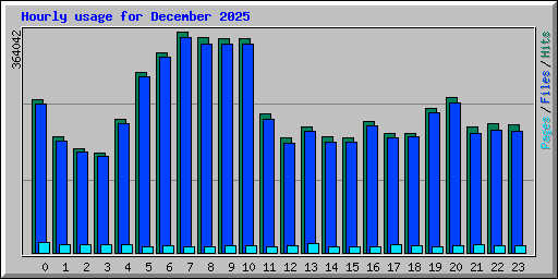 Hourly usage for December 2025