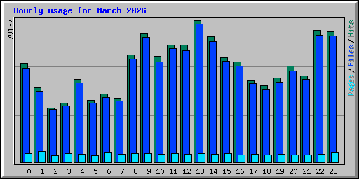 Hourly usage for March 2026