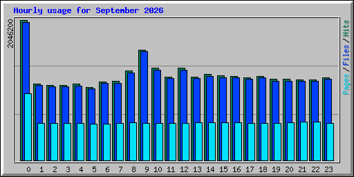 Hourly usage for September 2026