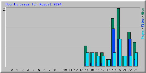 Hourly usage for August 2024