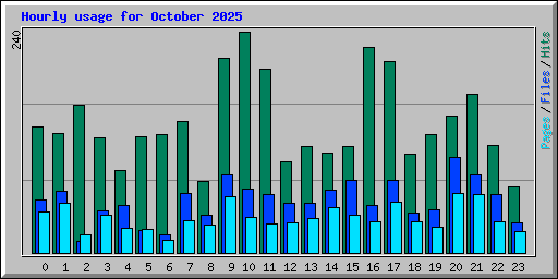 Hourly usage for October 2025