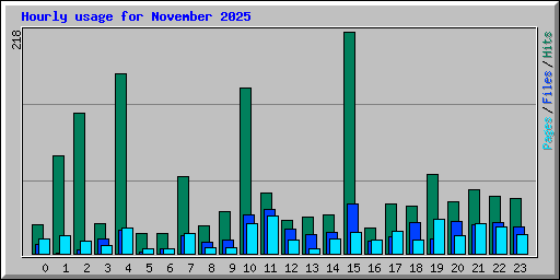 Hourly usage for November 2025