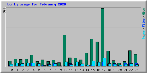 Hourly usage for February 2026