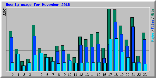 Hourly usage for November 2018