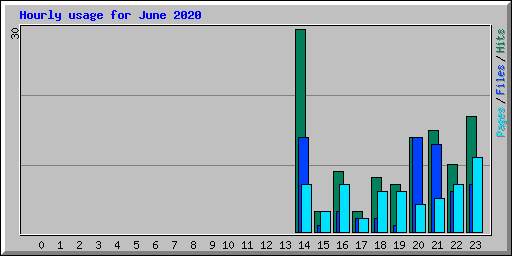 Hourly usage for June 2020