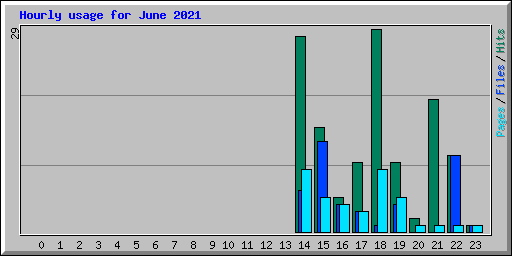 Hourly usage for June 2021