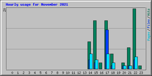 Hourly usage for November 2021