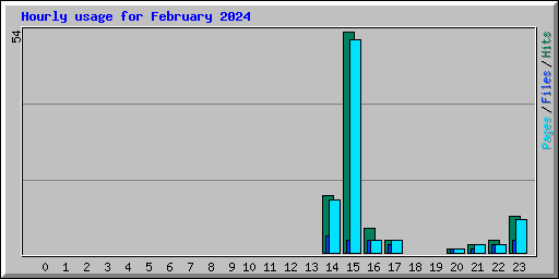 Hourly usage for February 2024