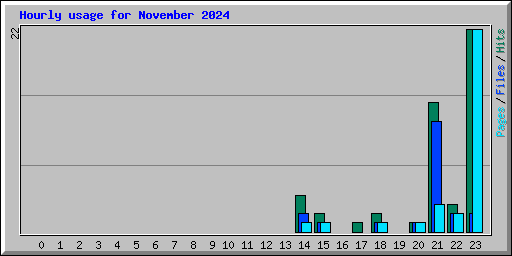 Hourly usage for November 2024
