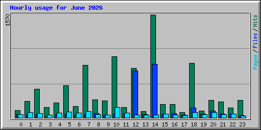 Hourly usage for June 2026