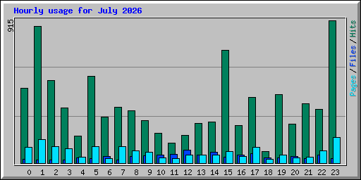 Hourly usage for July 2026