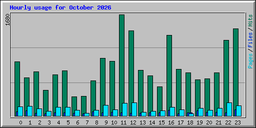 Hourly usage for October 2026