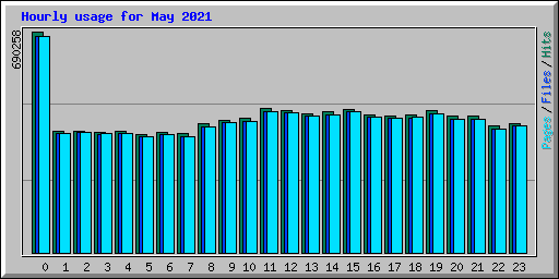 Hourly usage for May 2021