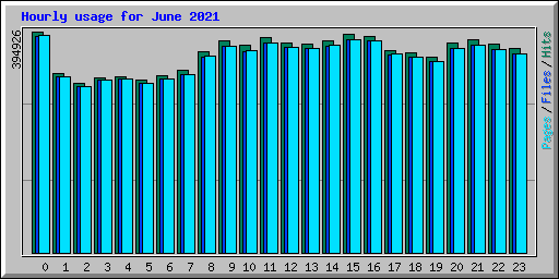 Hourly usage for June 2021