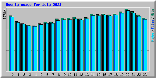 Hourly usage for July 2021