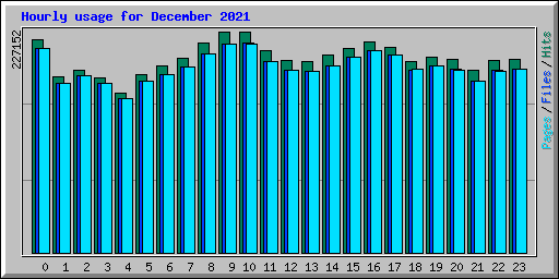 Hourly usage for December 2021