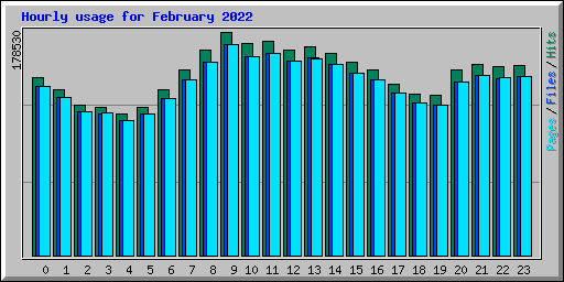 Hourly usage for February 2022