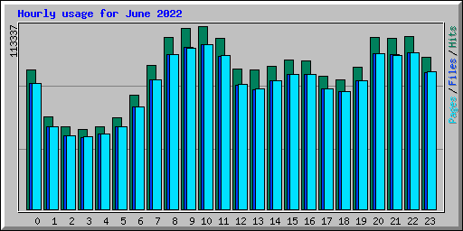 Hourly usage for June 2022