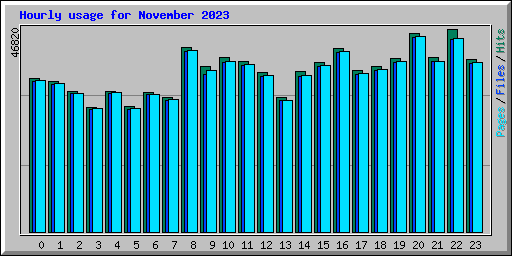 Hourly usage for November 2023