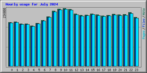 Hourly usage for July 2024