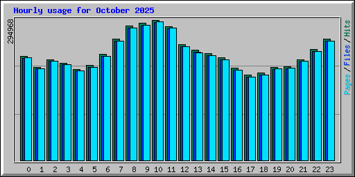 Hourly usage for October 2025