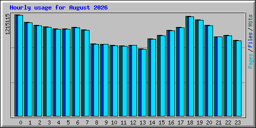Hourly usage for August 2026