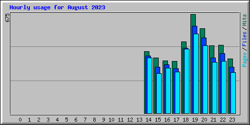 Hourly usage for August 2023