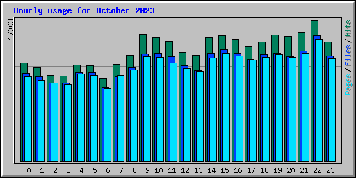 Hourly usage for October 2023