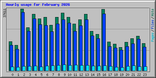 Hourly usage for February 2026