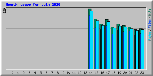 Hourly usage for July 2020