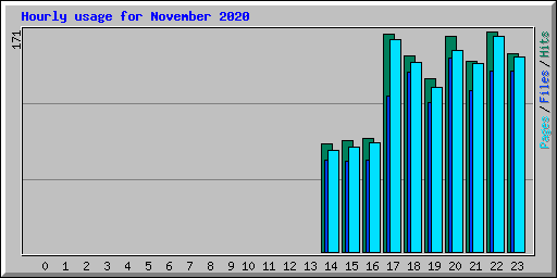 Hourly usage for November 2020