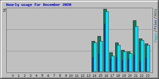 Hourly usage for December 2020