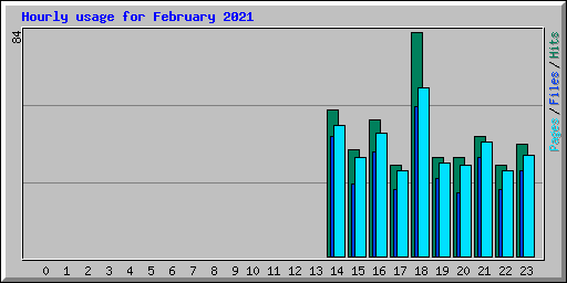 Hourly usage for February 2021