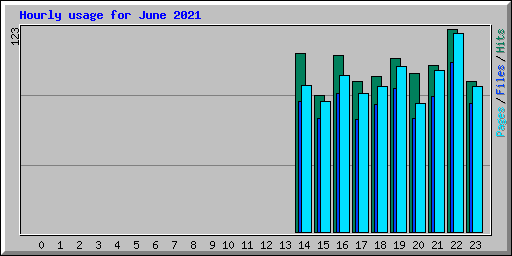 Hourly usage for June 2021